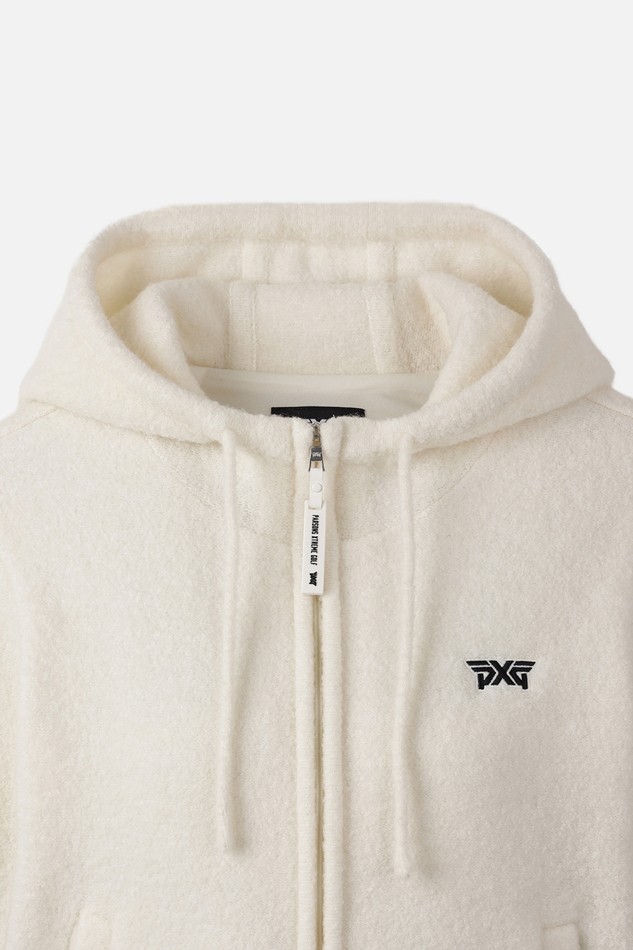 WOMEN ZIP-UP CARDIGAN PKWCW431601 WHITE 상품 이미지 3