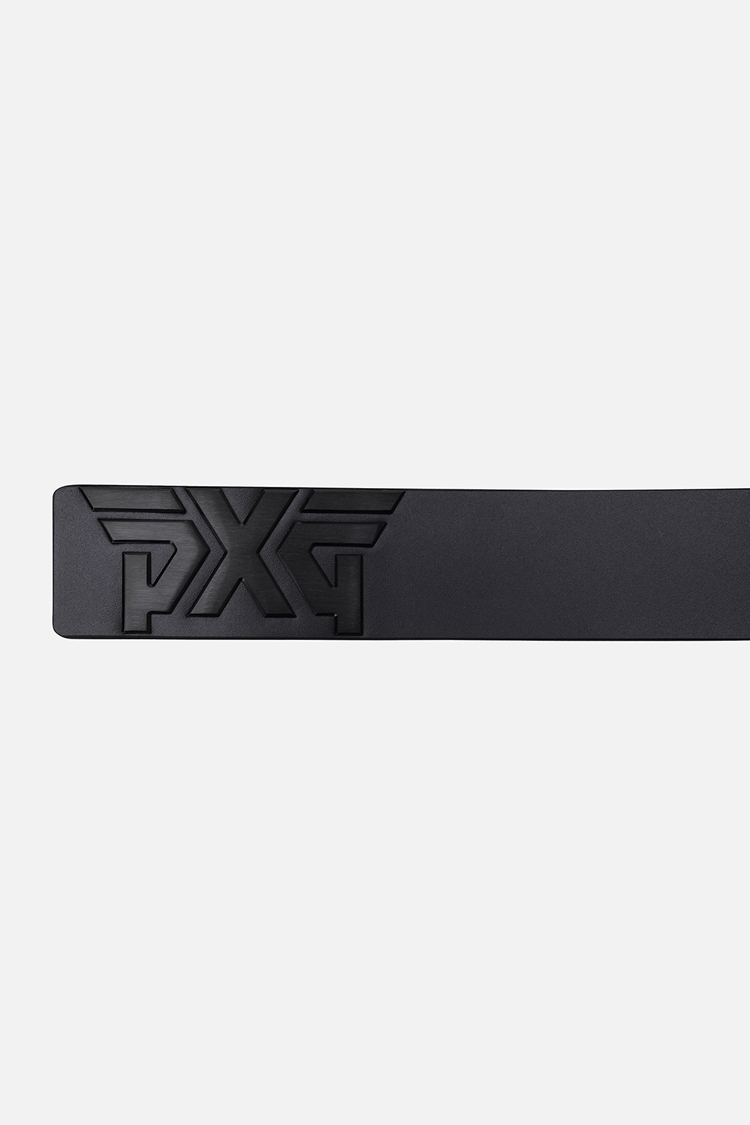 BLACK BUCKLE LOGO BELT-MEN