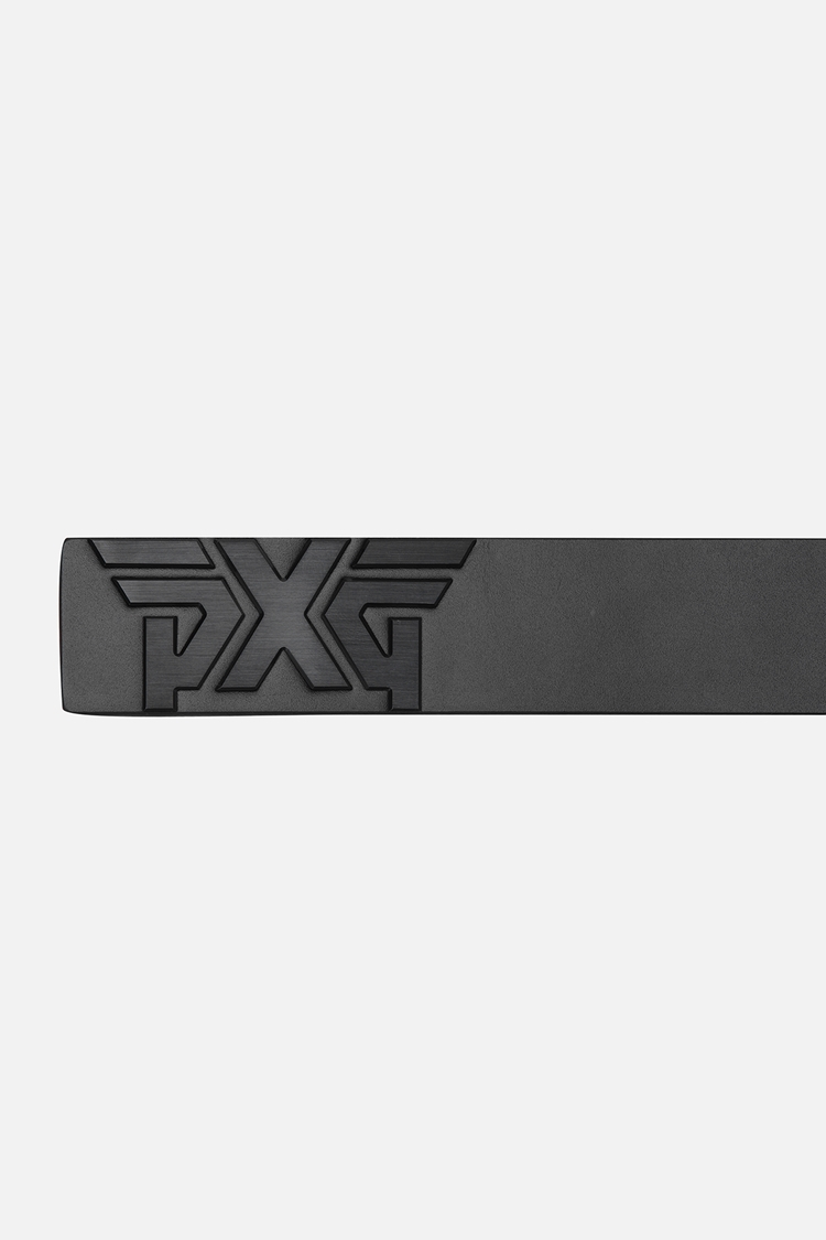 BLACK BUCKLE LOGO BELT_MEN