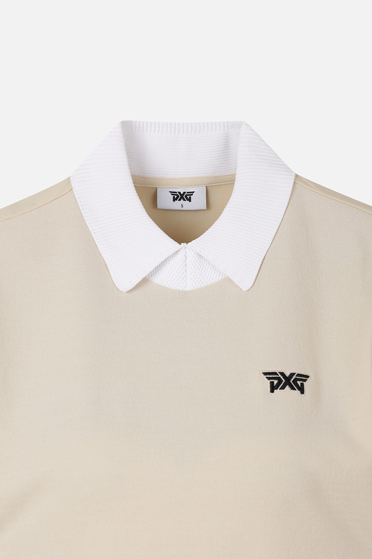 WOMEN SHORT SLEEVE HYBRID SWEATER