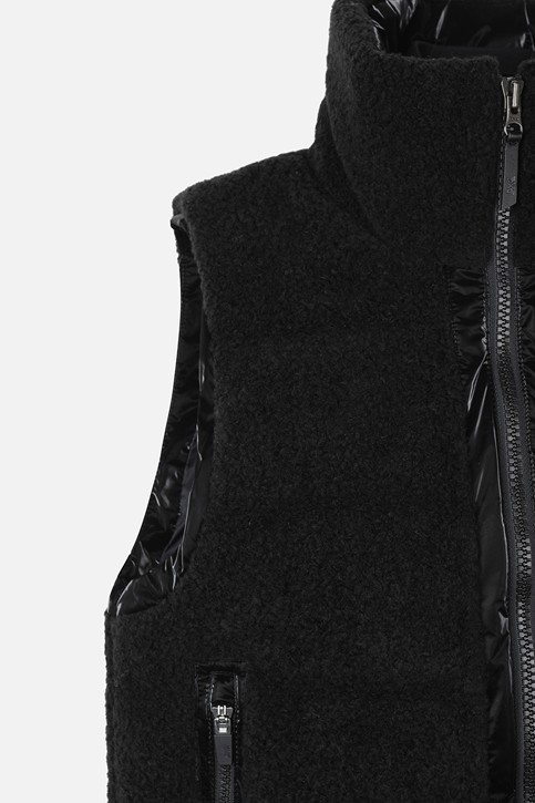 WOMEN WINTER BOUCLE FLEECE DOWN VEST