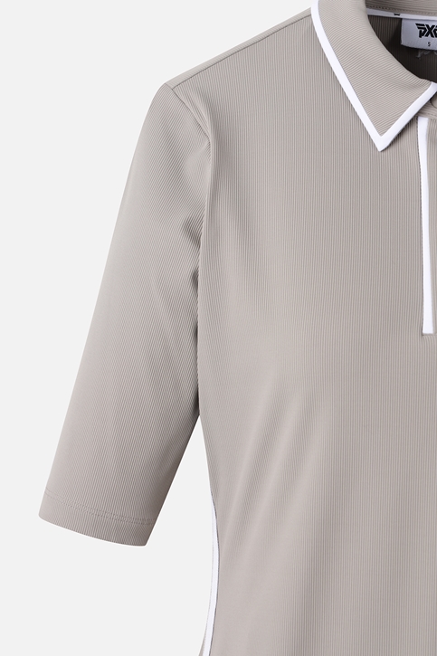 WOMENS SUMMER BASIC COLLARED SHORT-SLEEVE