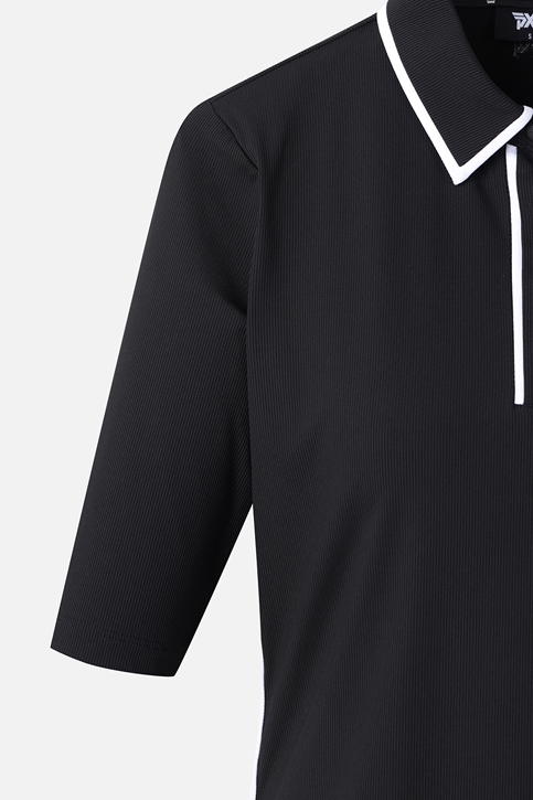 WOMENS SUMMER BASIC COLLARED SHORT-SLEEVE