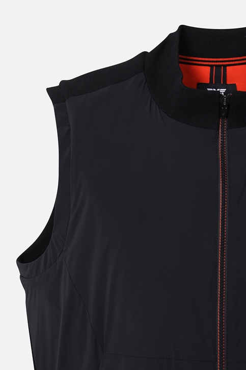 FULL ZIP-UP HYBRID KNIT VEST