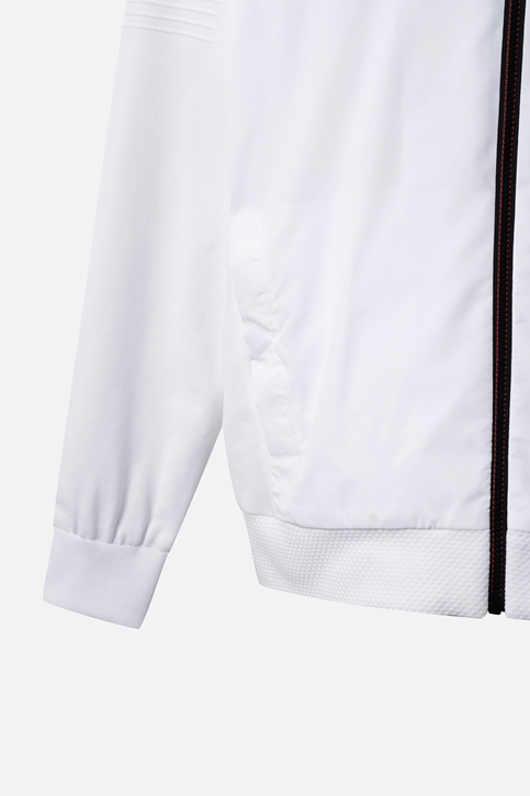 FULL ZIP-UP HYBRID KNIT JACKET