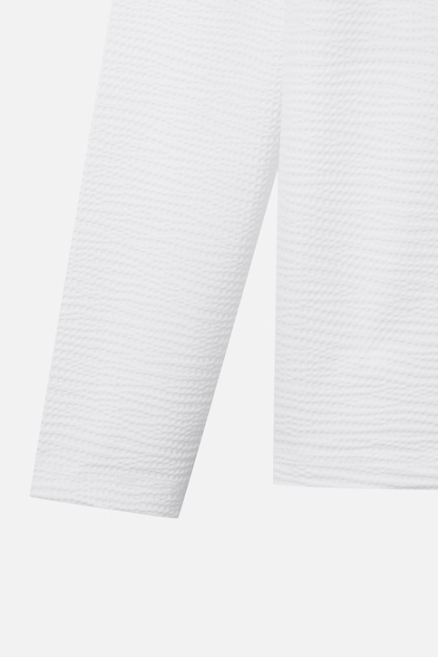 MEN TEXTURED COLLAR LONG SLEEVE