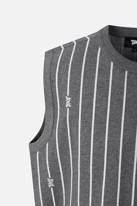 MEN STRIPE PATTERN SWEATER VEST