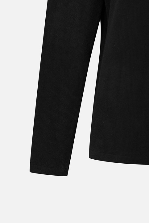 WOMEN TEXTURED LONG SLEEVE PKFPW211621 BLACK