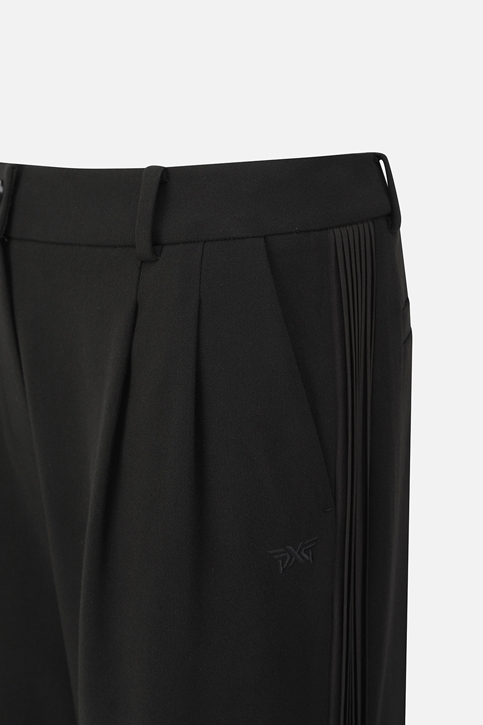 WOMEN SIDE PLEAT WIDE PANTS