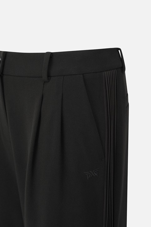 WOMEN SIDE PLEAT WIDE PANTS