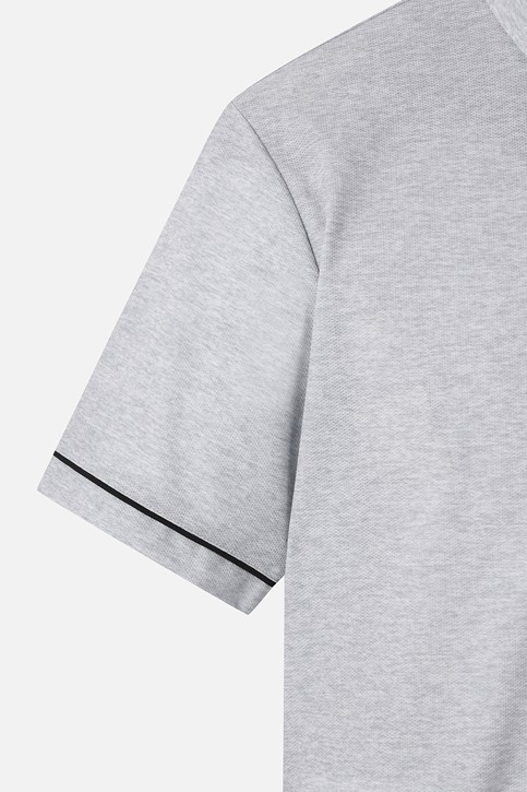 MEN TWO-TONE PRINT COLLAR SHORT SLEEVE