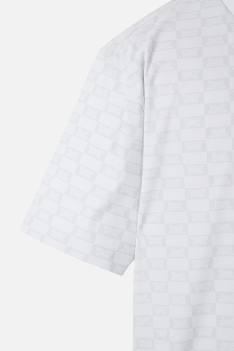 MEN MONOGRAM PATTERN COLLAR SHORT SLEEVE
