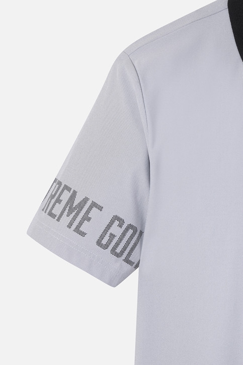 MEN LETTERING LOGO POINT COLLAR SHORT SLEEVE