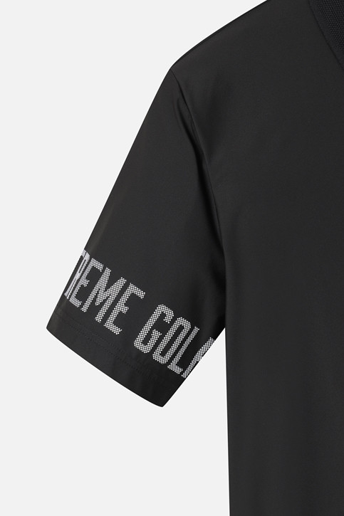 MEN LETTERING LOGO POINT COLLAR SHORT SLEEVE