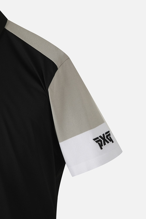 MEN KNIT-SLEEVE COLLAR SHORT SLEEVE