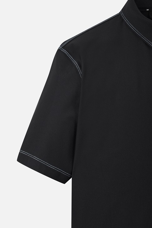 MEN STITCH POINT COLLAR SHORT SLEEVE