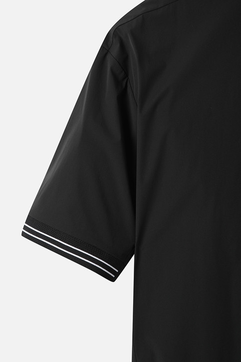 MEN WOVEN LOOSE FIT COLLAR SHORT SLEEVE