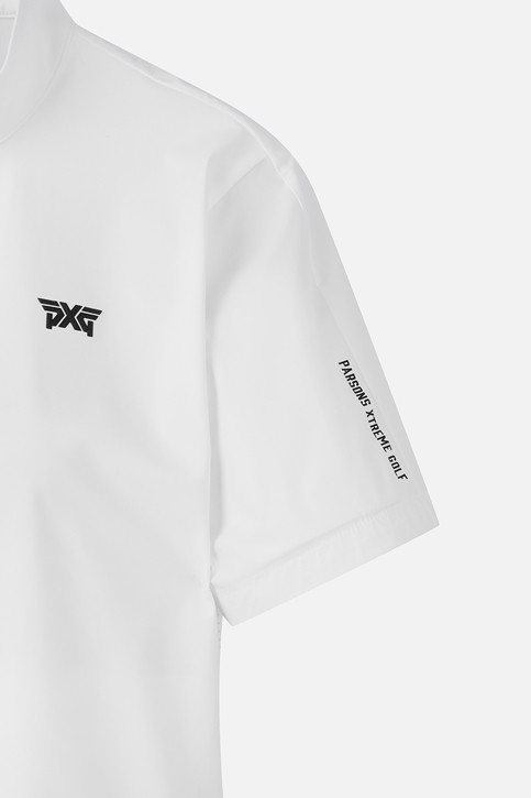 WOMEN PERFORATED ZIP-UP SHORT SLEEVE