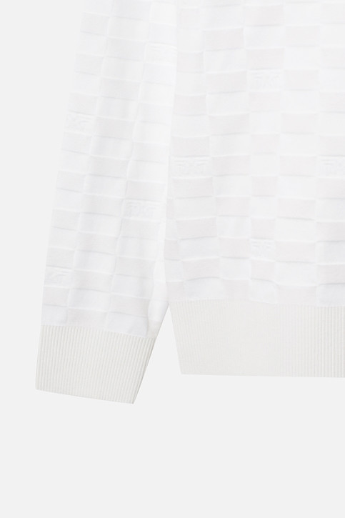 MEN JACQUARD ROUND NECK SWEATER