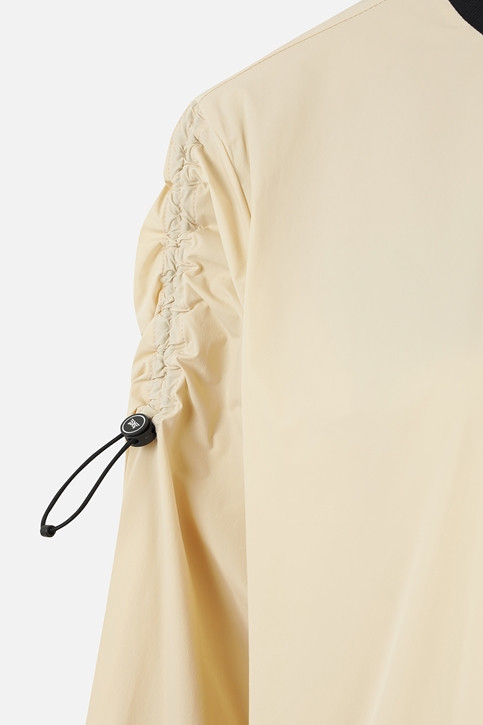 WOMEN WOVEN ROUND NECK LONG SLEEVE