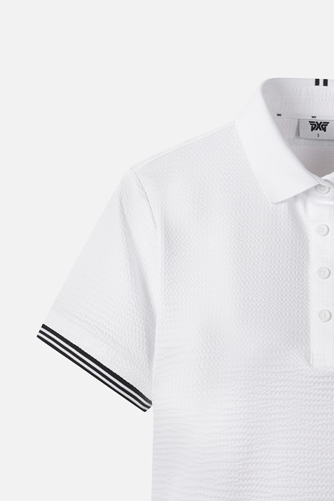 WOMEN NEW TEXTURED COLLAR SHORT SLEEVE