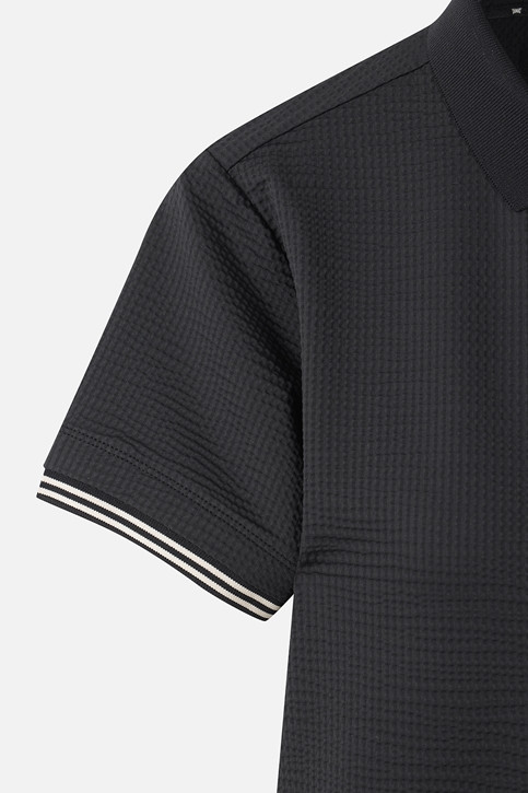 WOMEN NEW TEXTURED COLLAR SHORT SLEEVE