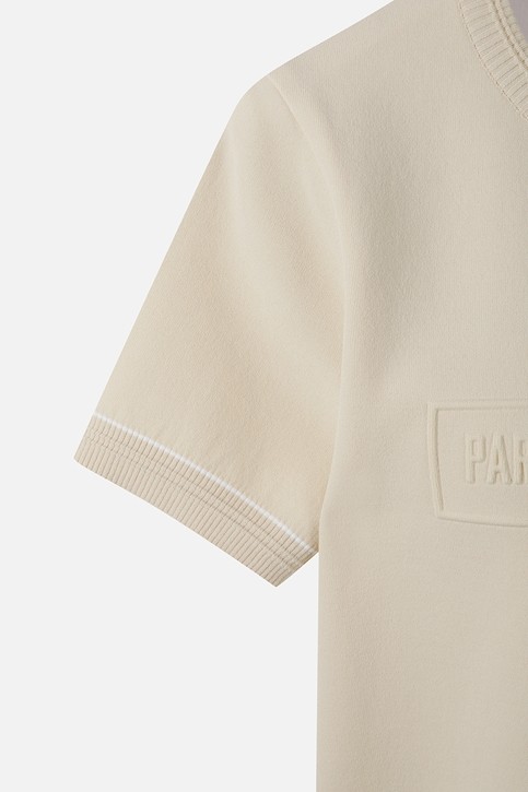 WOMEN SHORT SLEEVE ROUND NECK SWEATER