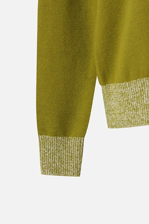 WOMEN DOUBLE-COLLAR SWEATER PKWCW411408 MOSS GREEN 상품 이미지 4