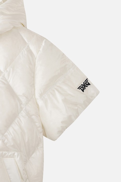 WOMEN SHORT-SLEEVE DOWN JACKET PKWCW631001 WHITE 상품 이미지 4