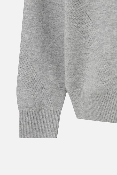MEN GEN-X CASHEMRE BLEND SET HALF-ZIP SWEATER PKWPM411711 L/GREY 상품 이미지 4