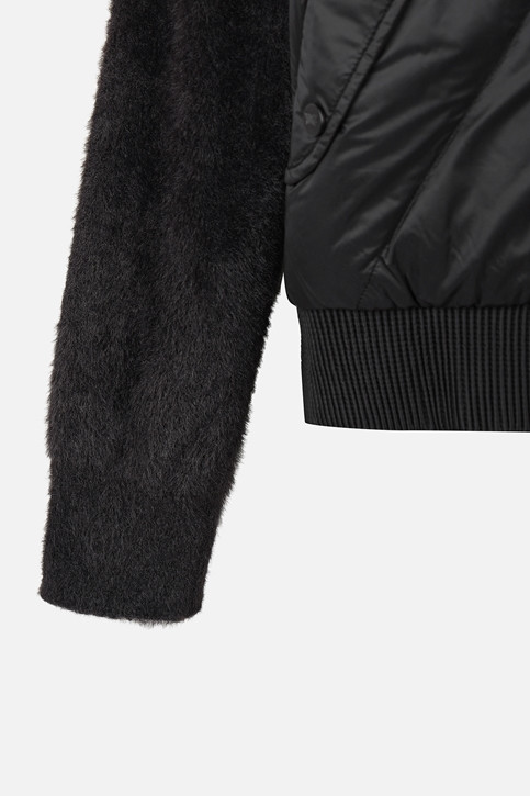 WOMEN KNIT HYBRID DOWN JACKET PKWPW631221 BLACK 상품 이미지 4