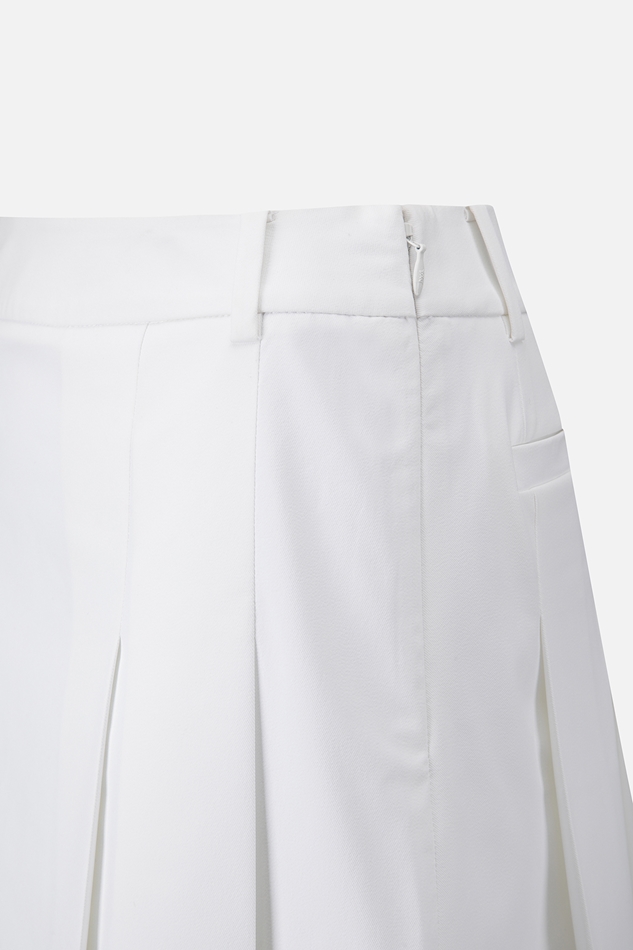 WOMENS PERFORATION PLEATED SKIRT
