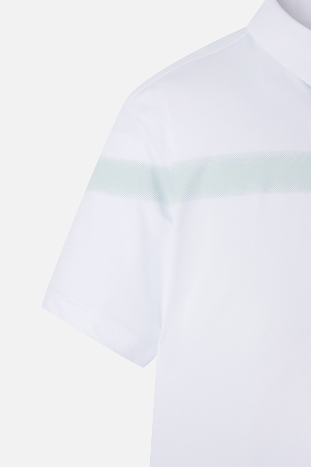 SUMMER COLOR BLOCKED ONE POINT COLLAR T-SHIRT
