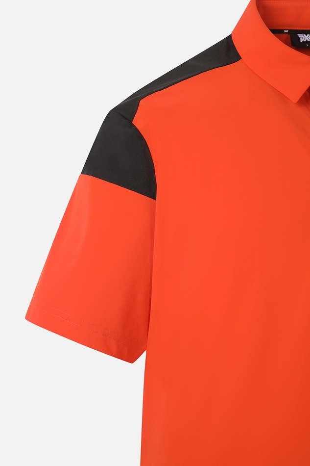 SUMMER SEASON COLOR BLOCKED COLLAR T-SHIRT