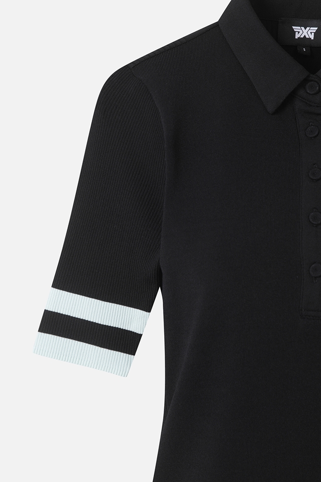 WOMEN SUMMER MIDDLE SLEEVE COLOR BLOCK SWEATER