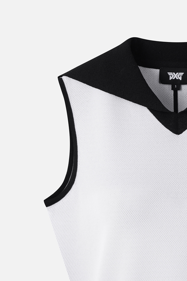 WOMENS SUMMER COLLARED KNIT VEST