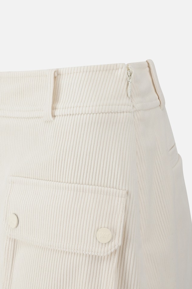 WOMEN CORDUROY SKIRT PKFCW560501 WHITE 상품 이미지 4