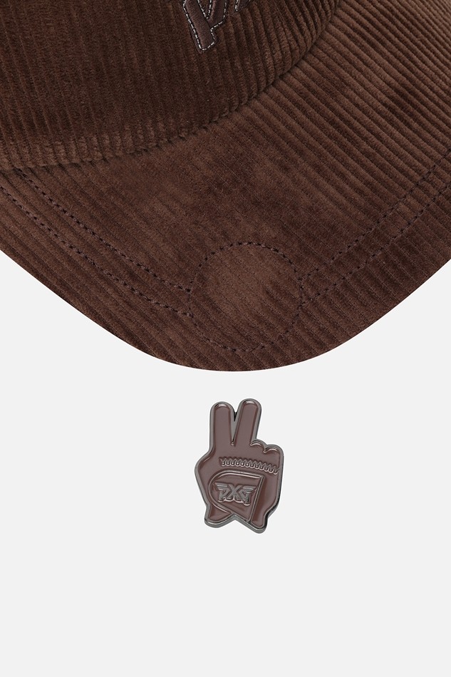 WOMEN CORDUROY BASIC CAP PKFCW850187 BROWN 상품 이미지 4