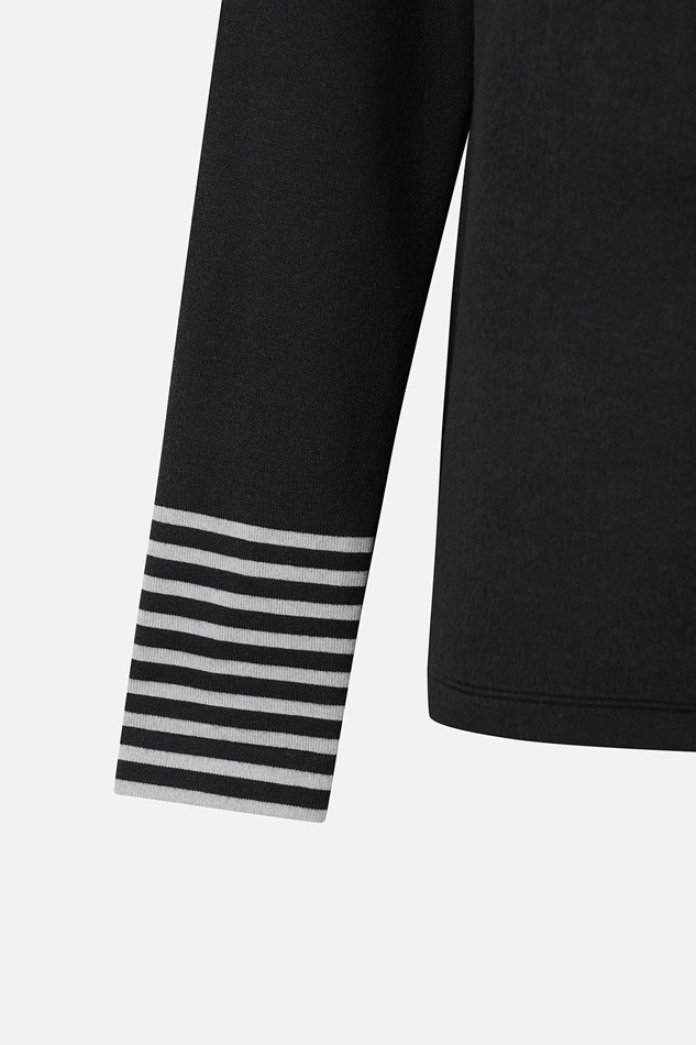 WOMEN SLEEVE DETAIL LONG SLEEVE PKFPW211021 BLACK 상품 이미지 4