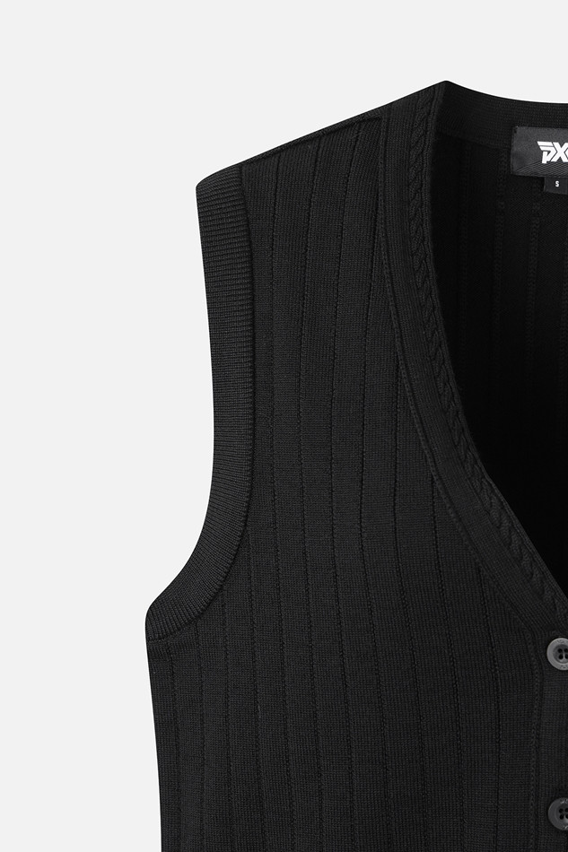 WOMEN OPEN FRONT KNIT VEST
