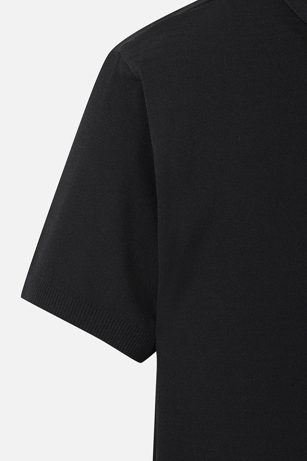 MEN ESSENTIAL SHORT SLEEVE COLLAR SWEATER