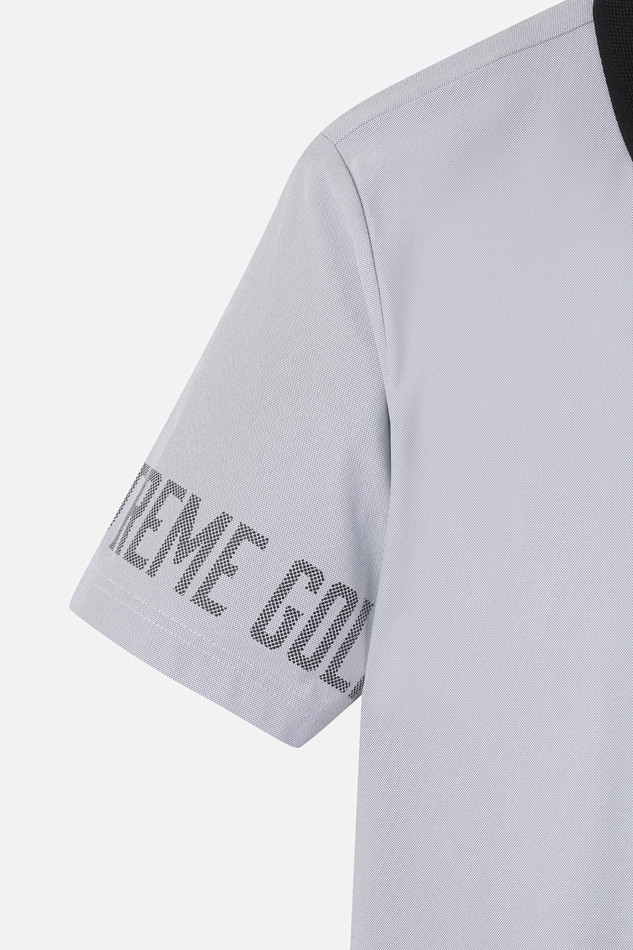 MEN LETTERING LOGO POINT COLLAR SHORT SLEEVE