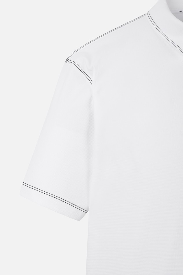 MEN STITCH POINT COLLAR SHORT SLEEVE