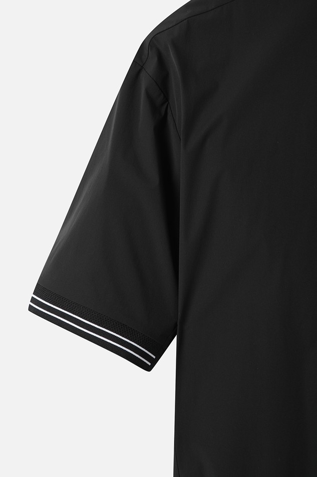 MEN WOVEN LOOSE FIT COLLAR SHORT SLEEVE