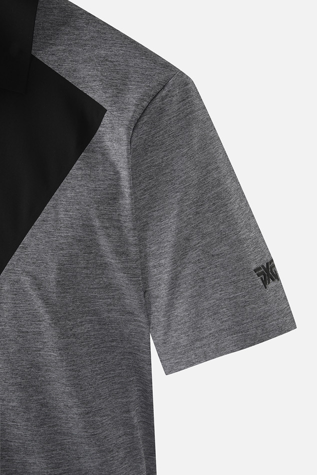 MEN COLOR BLOCKED COLLAR SHORT SLEEVE