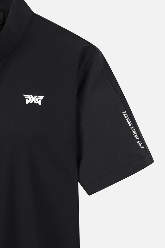 WOMEN PERFORATED ZIP-UP SHORT SLEEVE