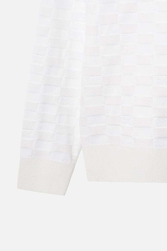 MEN JACQUARD ROUND NECK SWEATER