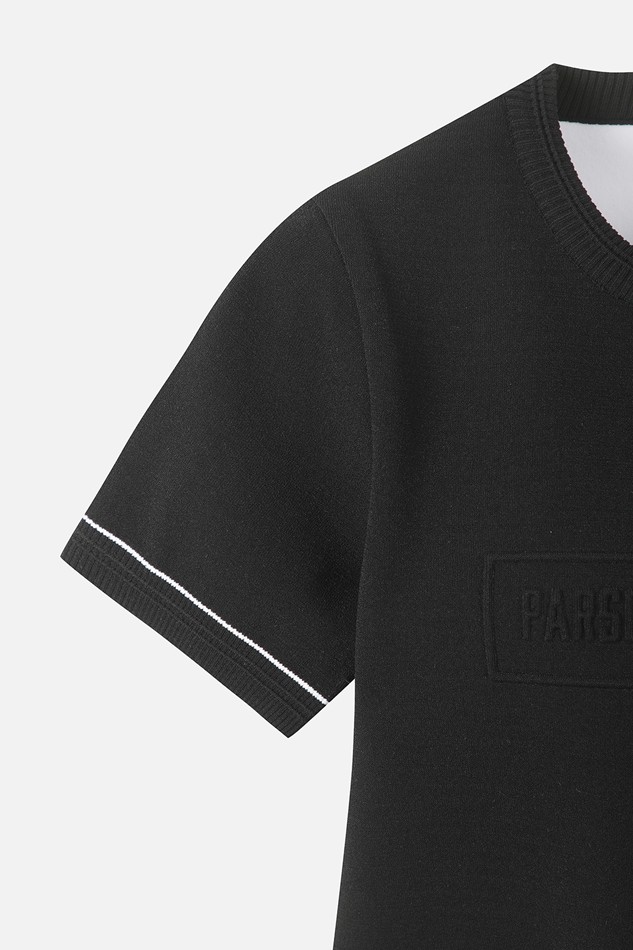 WOMEN SHORT SLEEVE ROUND NECK SWEATER