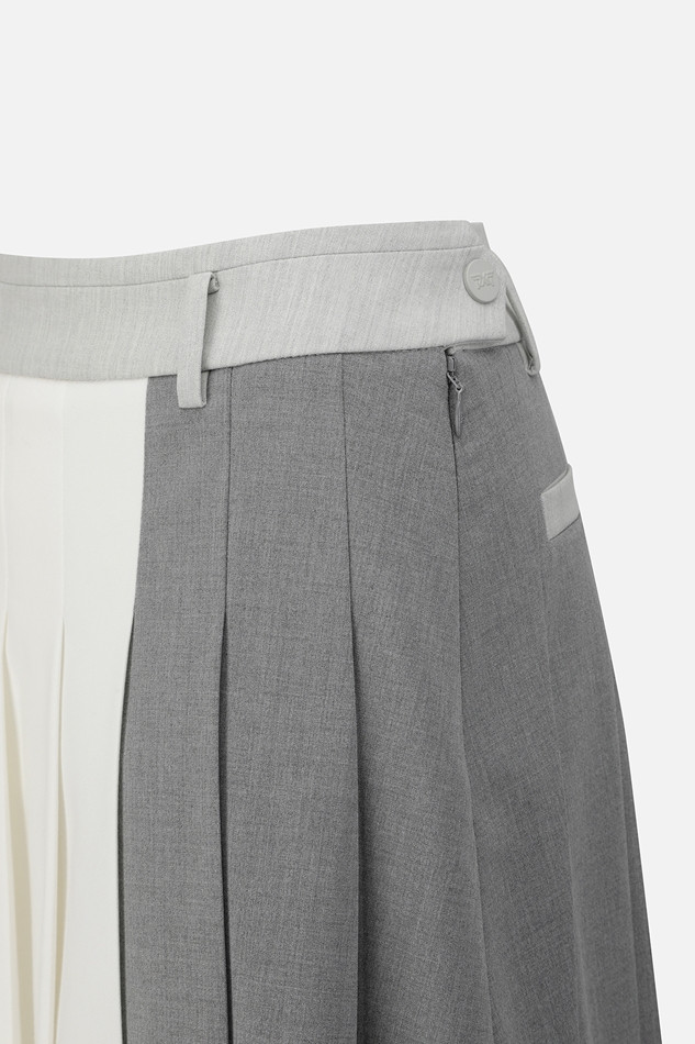 WOMEN TRICOLOR PLEATED SKIRTS