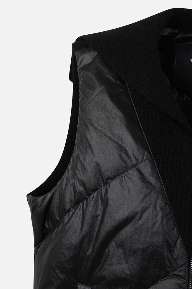 WOMEN WOVEN HYBRID VEST PKWCW421821 BLACK 상품 이미지 4